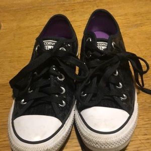 Converse All Stars sequined size 6 sneakers